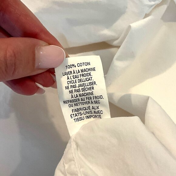 Nili Lotan Yorke Button Down Shirt White Size S Long Sleeve 100% Cotton Collar - Picture 12 of 12